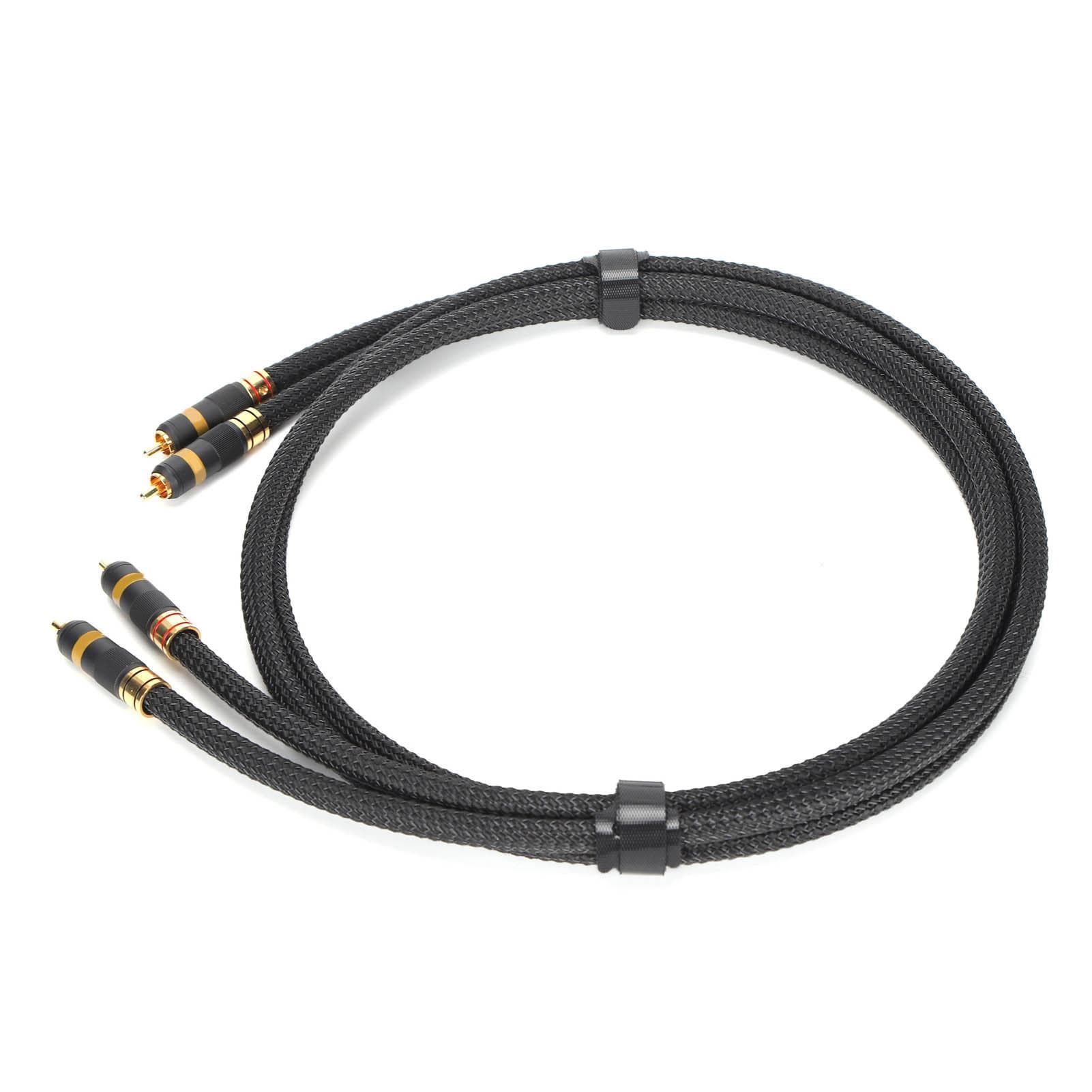 Monoso A202R o Cable Pure Copper SilverPlated Double Lotus Head 2RCA Signal Cable for 1m / 3.3ft