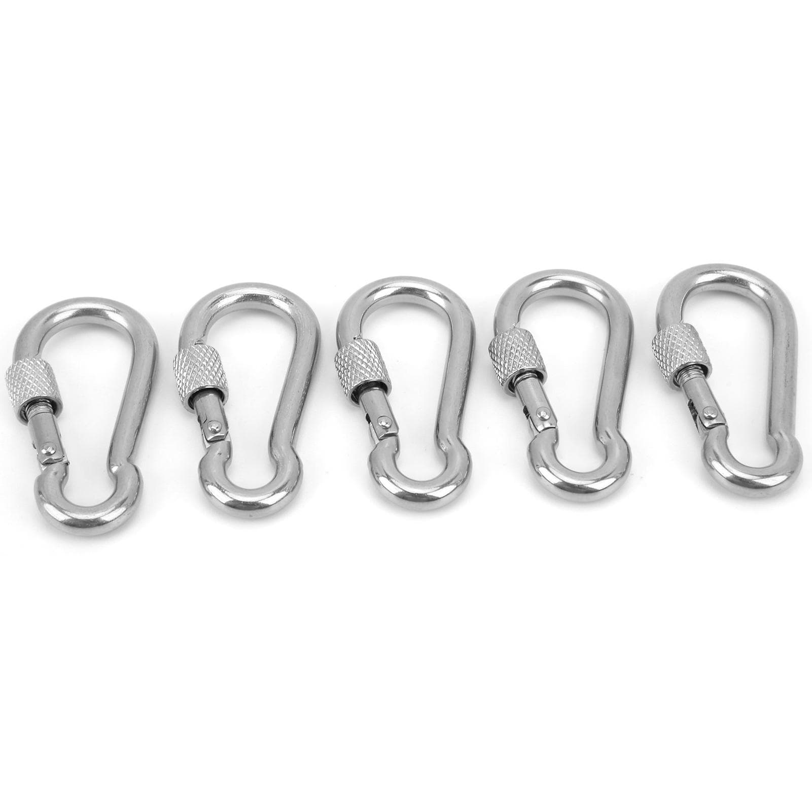 50MM Carabiner Boats Heavy Duty Stainless Steel Clips Spring Snap Hooks Buckles