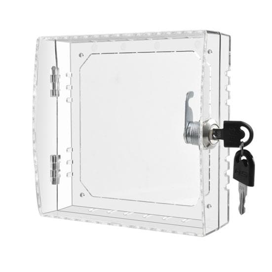 Large Thermostat Lock Box Cover with Key Transparent Design Easy to Install Universal Clear Thermostat Cover AC Lock Box Cover