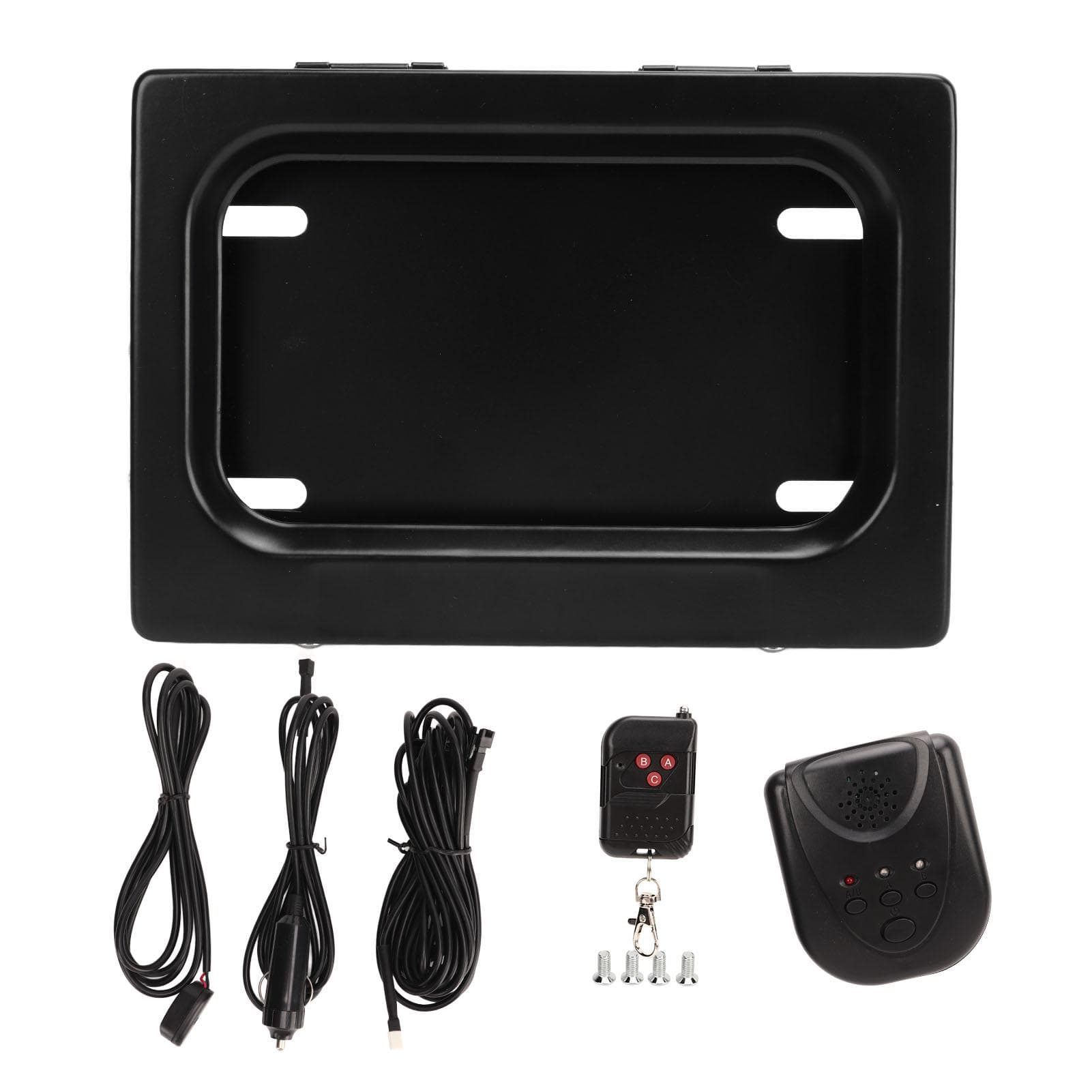 Electric License Plate Bracket Holder with Remote Control Rust Proof Waterproof Universal for