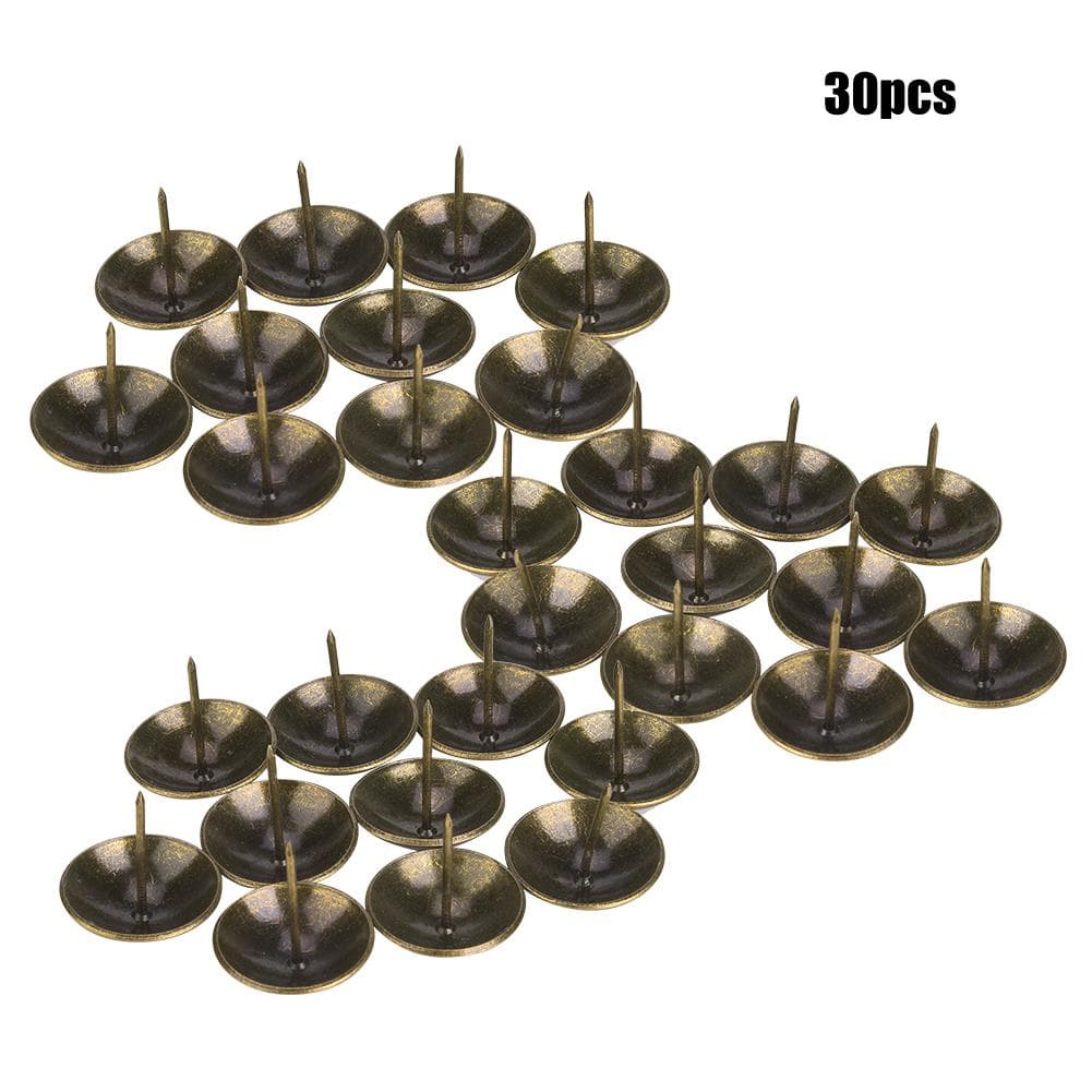 30Pcs Upholstery Nail Thickening Round Head Cyan Bronze Iron Plating Furniture Accessories30x30mm