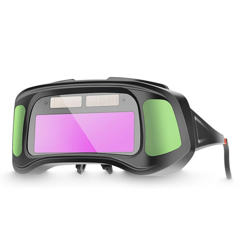 Automatic Dimming Welding Goggles Large View True Color Auto Darkening Protective Glasses for Arc green color common screen multicolour