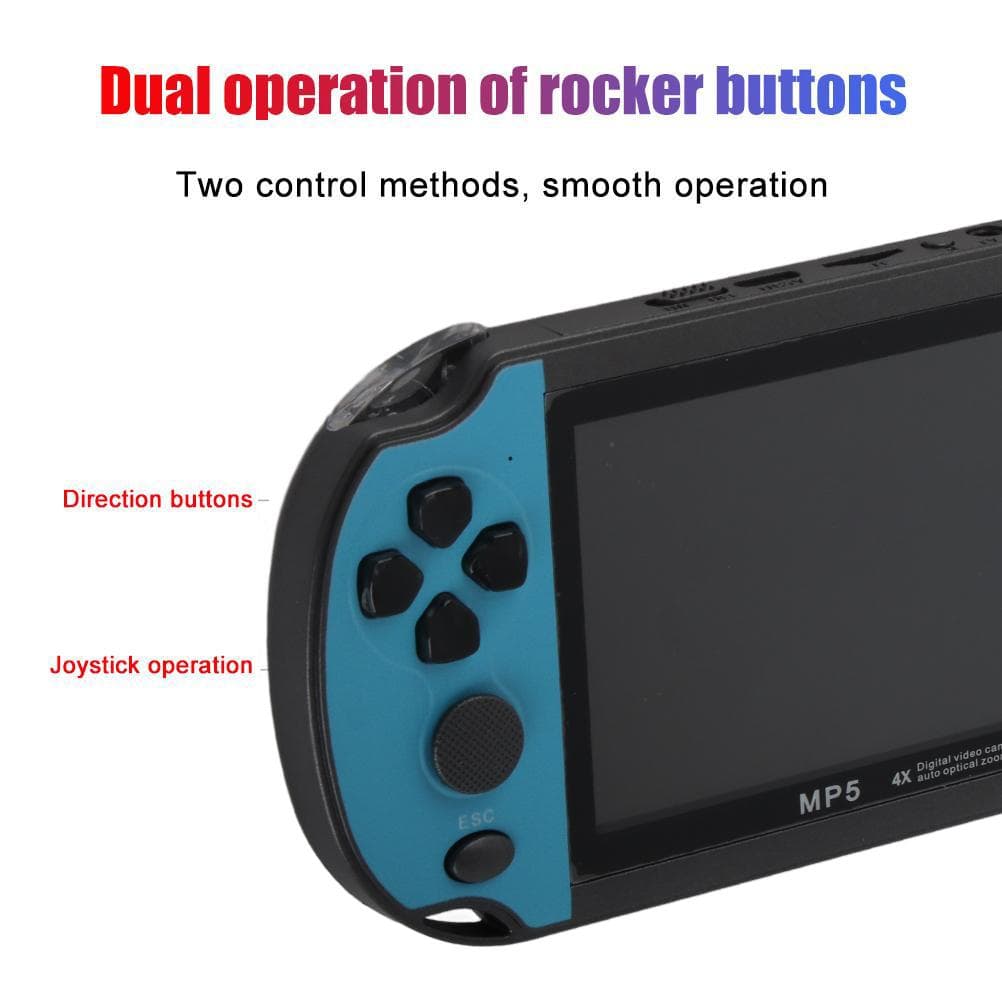 4.3 Inch HD Handheld Game Console Dual Joystick blue