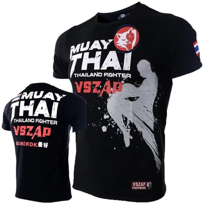 Men's Muay Thai T Shirt Running Fitness Sports Short Sleeve Outdoor Boxing Wrestling Tracksuits Summer Breathable Quick Dry Tops M