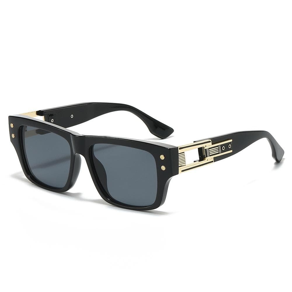 New Luxury Leopard Gradient Square Women Sunglasses Retro Hollow Frame Design Trendy UV400 Protection as  picture