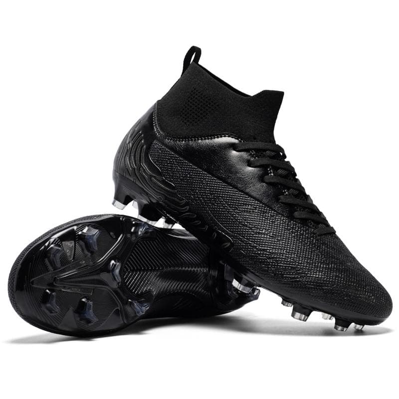 Mens Football Shoes Outdoor Sport Training shose Non-Slip lightweight Football Sneakers Comfortable Breathable Turf Soccer Boots 39 black