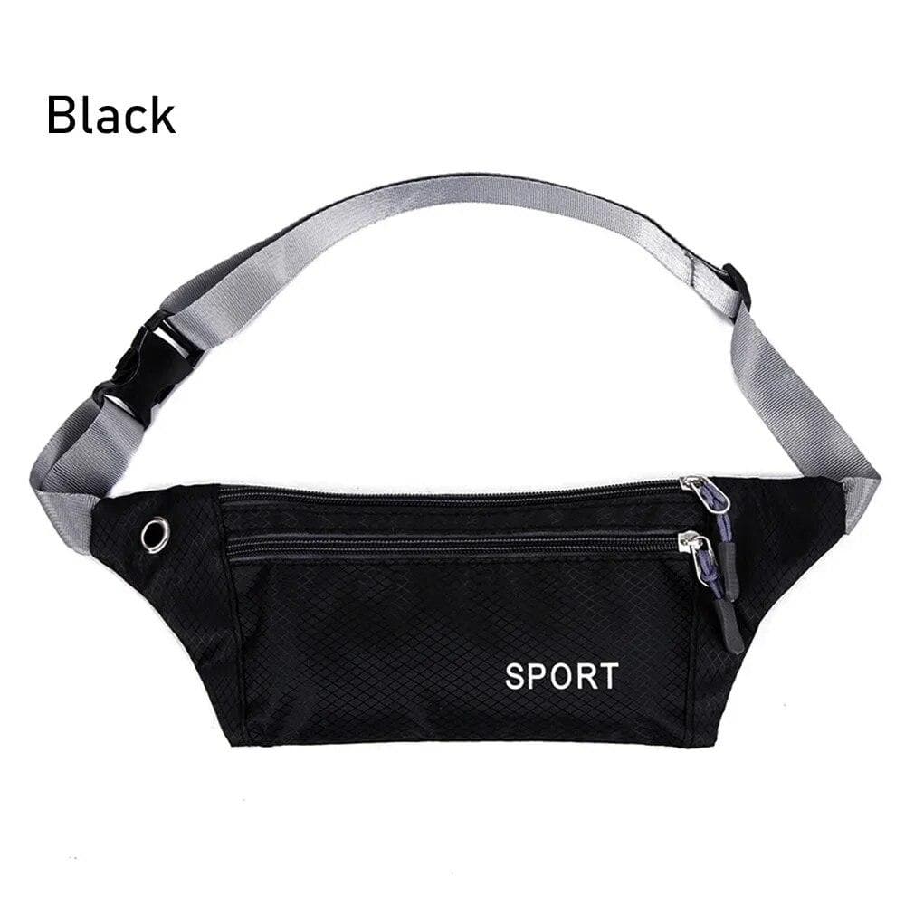 Women Sport Waist Pack Fanny Pack Crossbody Wallet Belt Travel Phone Bag Fashion Sport Pouch Money Fanny Bum Bag black
