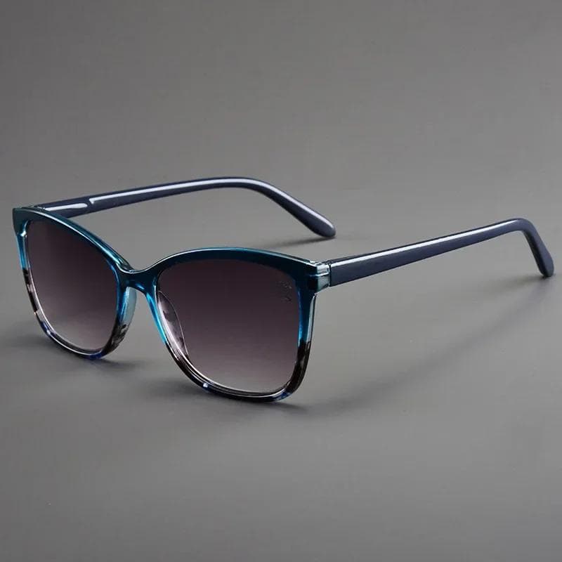 Men and Women Reading Glasses 2025 High-definition Sunglasses New Large Frame Elderly Glasses Outdoor Travel Elderly Glasses 4.00 blue