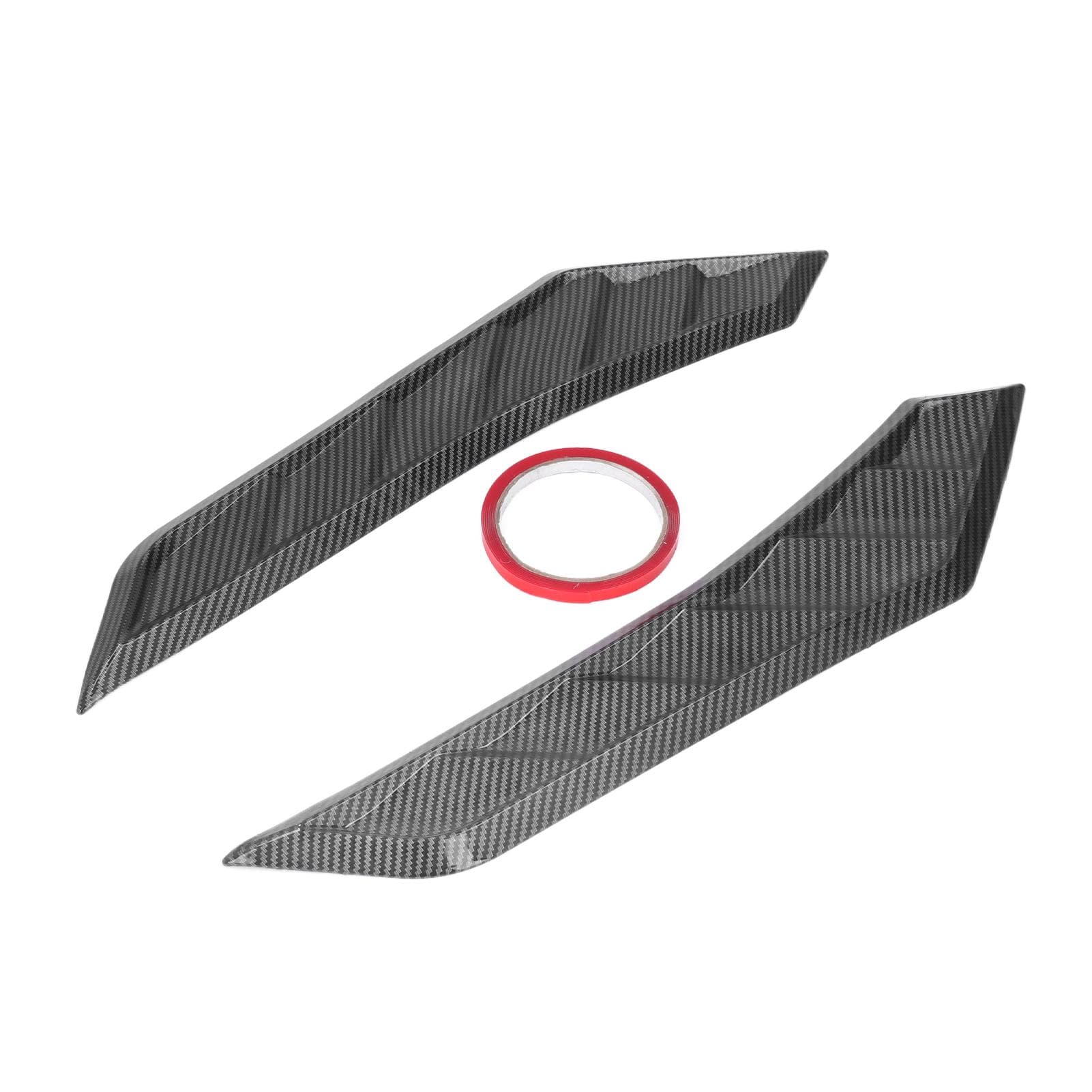 2 Pcs Carbon Fiber Style Hood Vents Bonnet Cover Rubber Front Bonnet Vent Universal for Car