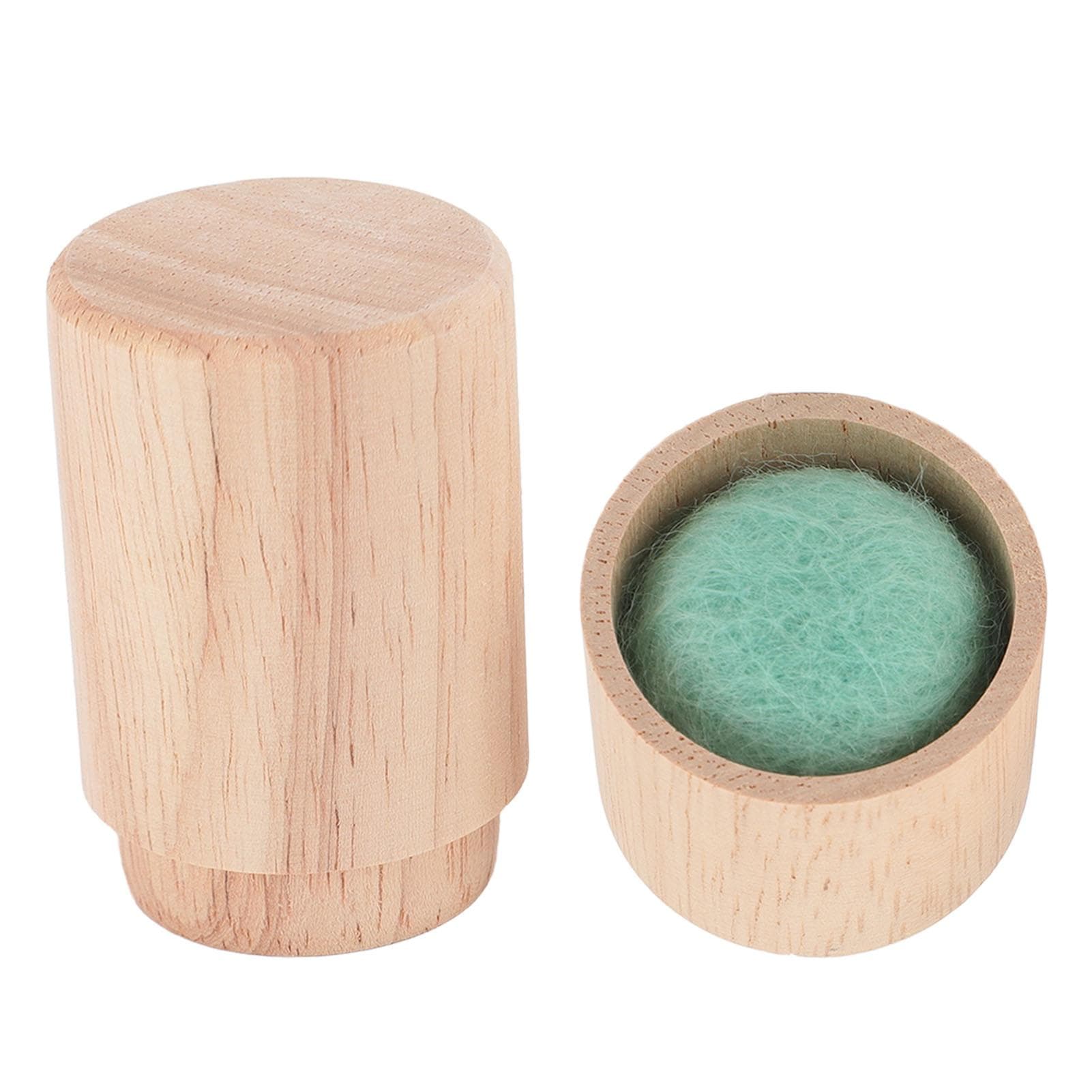 Wood Sewing Needle Case Storage Multi Functional Portable Hand Crafts Sewing Needle Holder Blue green