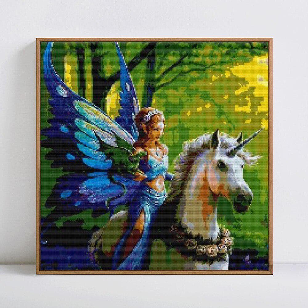 5D DIY Diamond Painting Full Round Horse And Girl Diamond Embroidery Cross Stitch 30x30CM