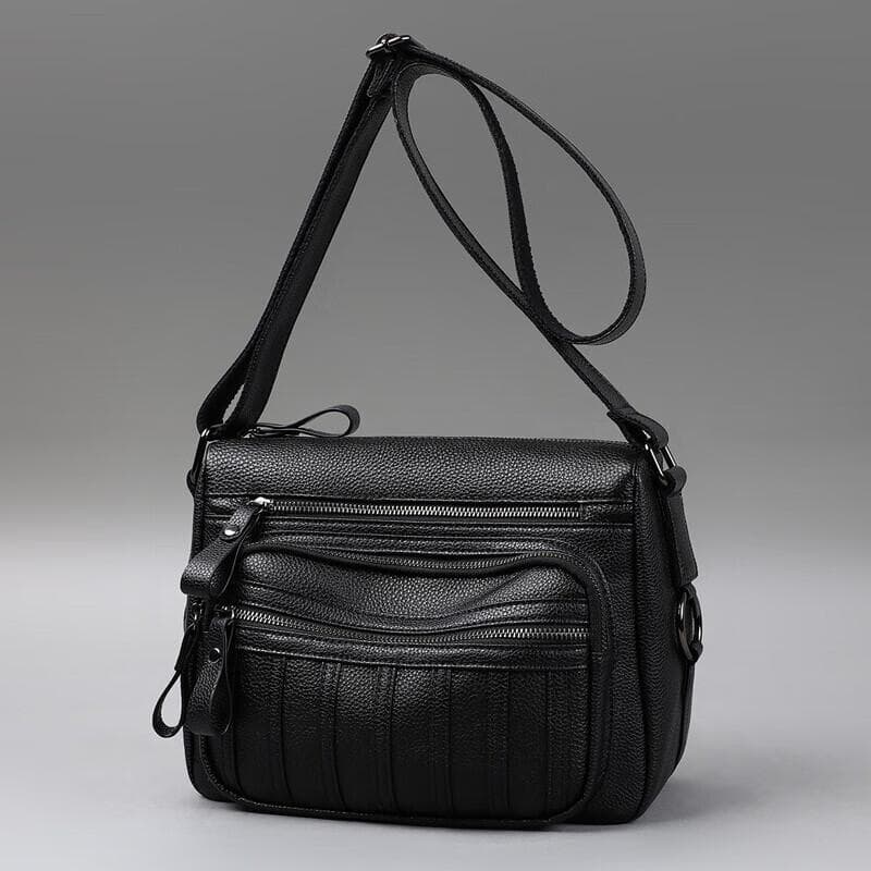Top Layer Leather Crossbody Bag Female Mother Middle-aged and Elderly Bag Female Bag Casual Shoulder Bag