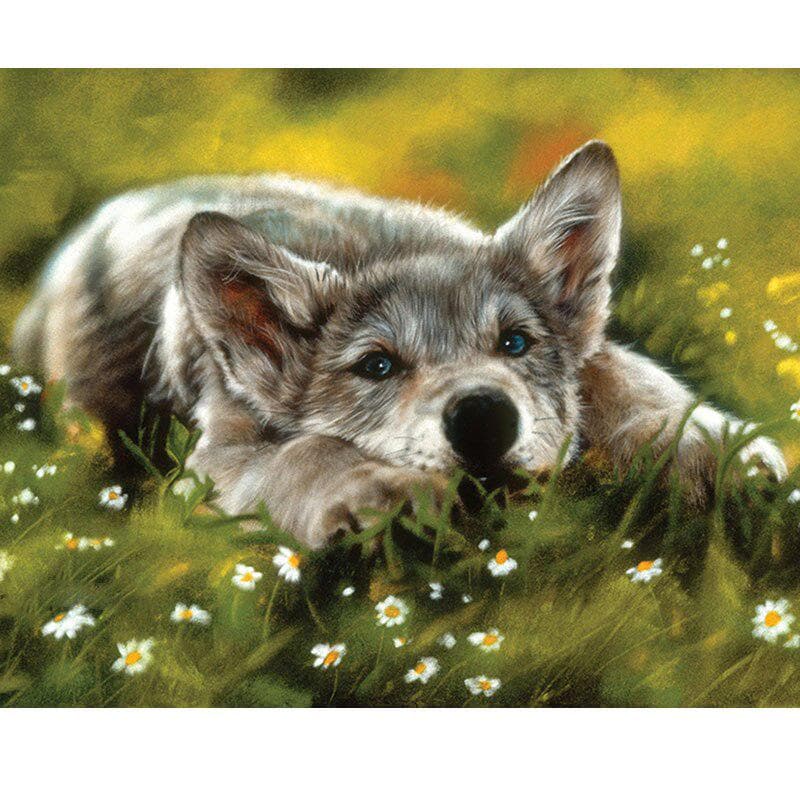 Diamond Painting Animal Wolf Embroidery for Children Hobby and Handicraft Rhinestones Needlework 20X30CM