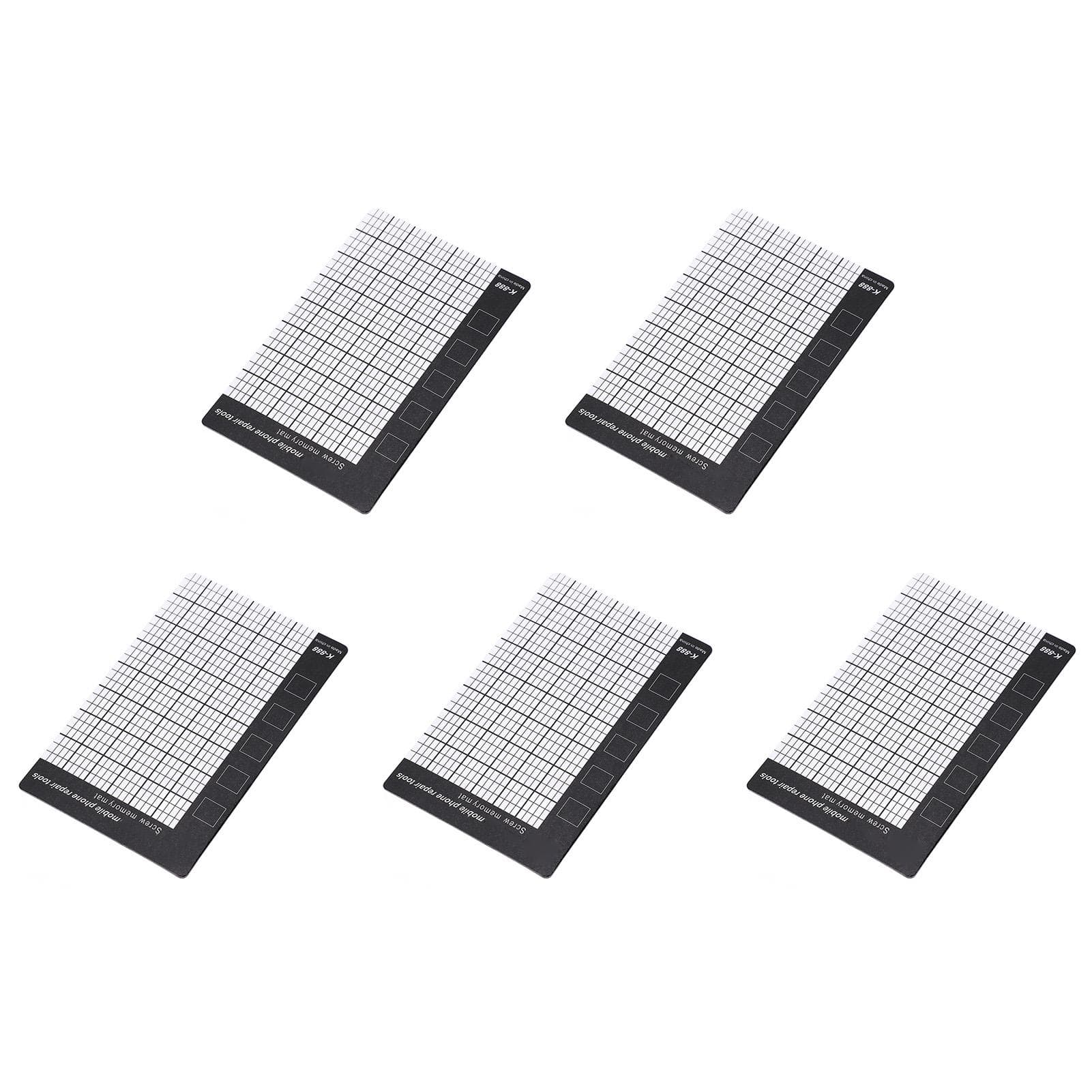 5Pcs Magnetic Project Mat Rewritable Repair Mat Grid Design for Screw Nut Fastener