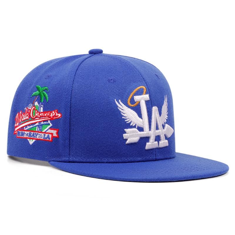 New Fashion LA Wings Baseball Cap For Men Mesh Fishing Snapback Hat Breathable Trucker Hats For Women Caps Adjustable blue