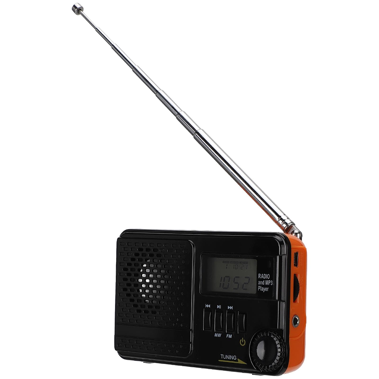 Portable Multifunctional MP3 Player USb TF Input Fm MW Radio Receiver with Built In Speaker