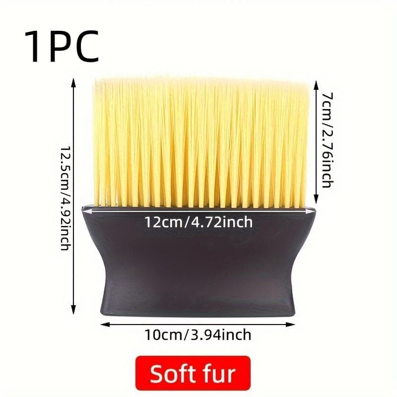 Dual head car upholstery brush, soft yellow and stiff black bristles for air conditioning, dashboard, buttons, no power required, car cleaning tool 1 yellow