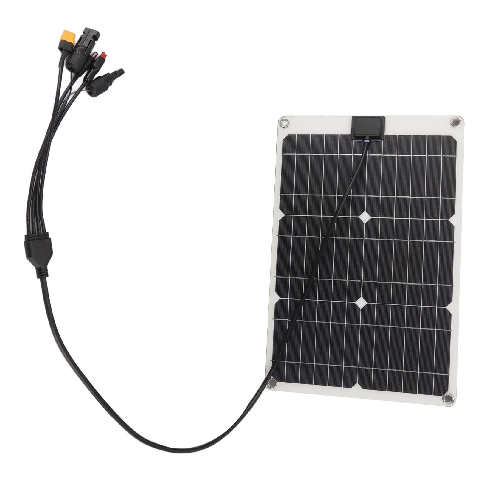 Solar Battery Panel 50W 4 Connectors Monocrystalline Silicon High Efficiency Portable Solar Charger