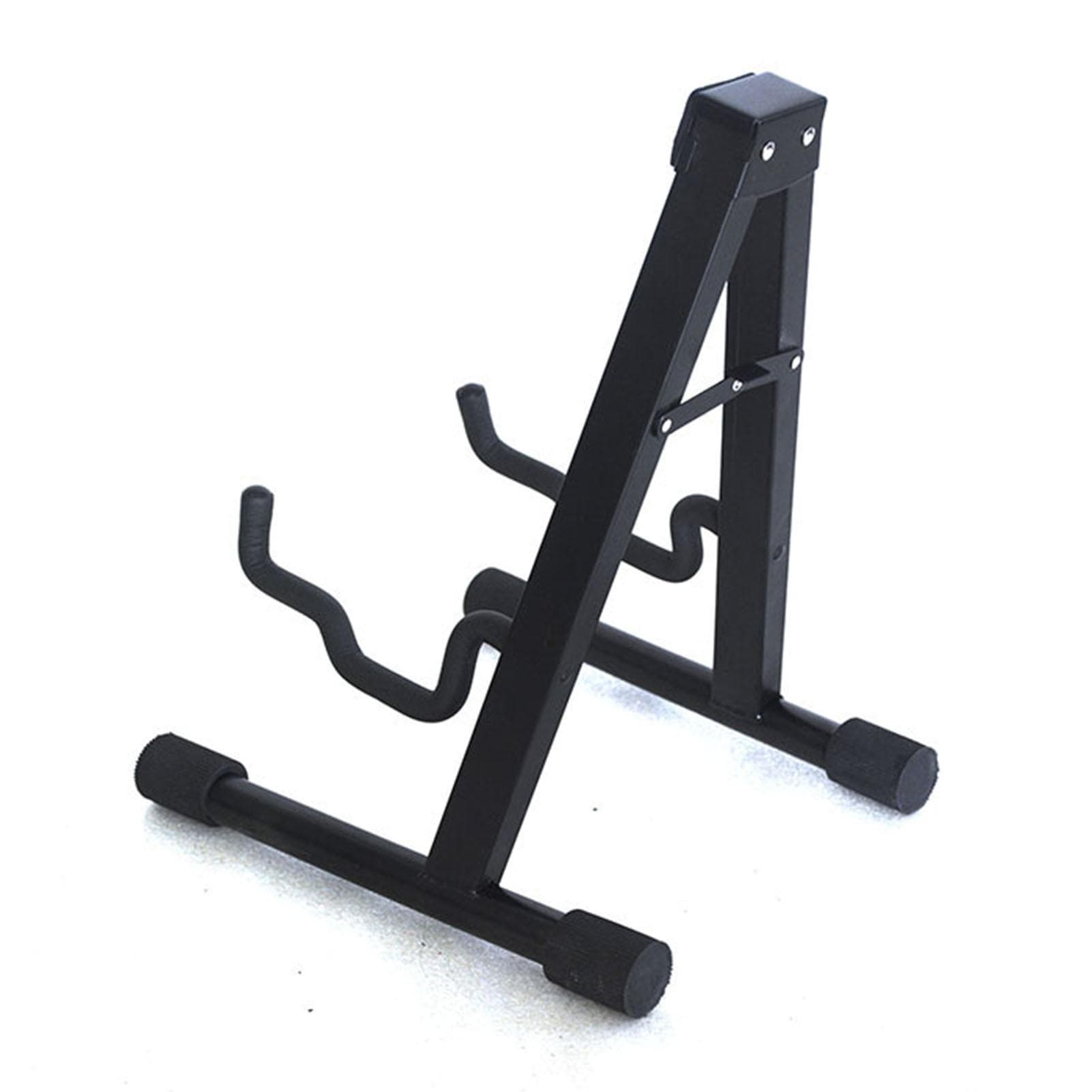 Guitar Stand A Frame Folding Iron Portable Instrument Holder for Acoustic Guitars Black