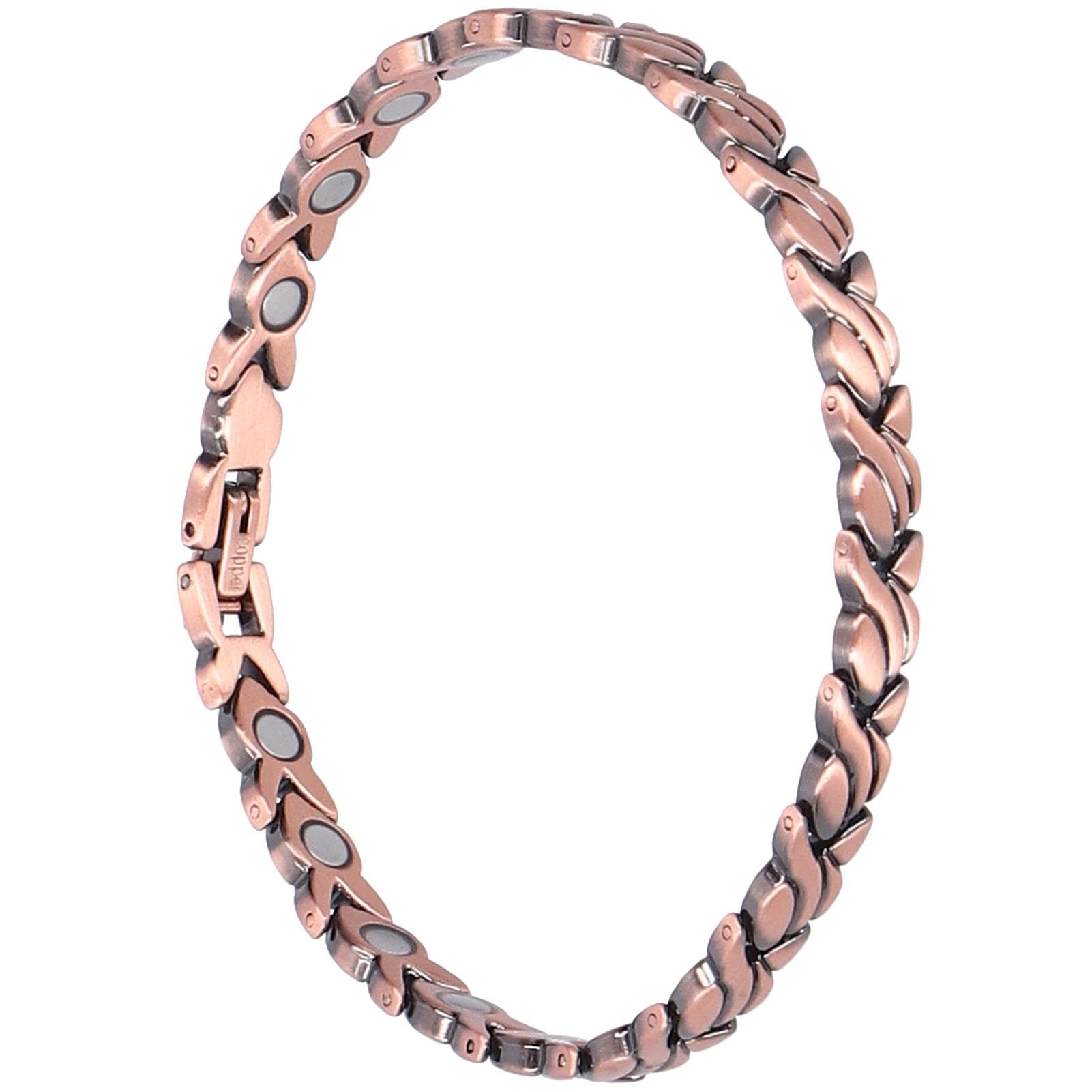 Women Magnetic Bracelet Unique Fishtail Links Copper Bracelet for Pain Relief