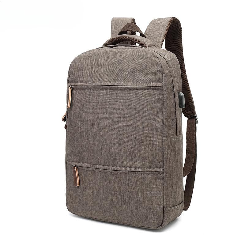 Wear-resistant Oxford Cloth Backpack Outdoor Multifunctional Backpack Casual Nylon Computer Schoolbag brown