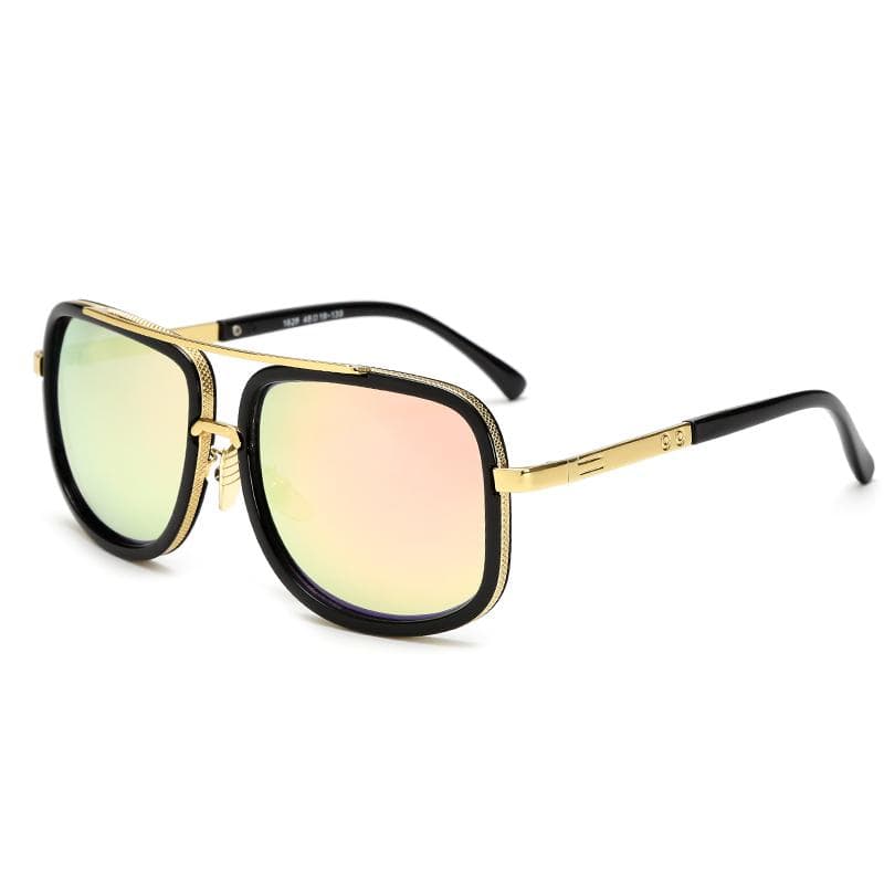 New Gradient Square Metal Frame Sunglasses UV400 for Men Women Vintage Fashion Sun Glasses Driving Fishing Best Gift