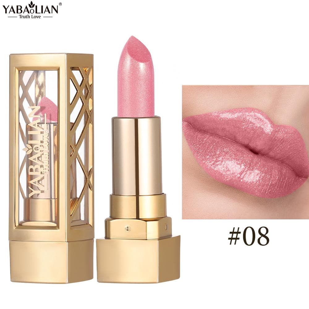 Pearlescent Gloss Lipstick& Colorful Micro-glitter Velvet& Pearlescent Mirror Waterproof Lipstick& Matte Nude Moisturizing Lip Glaze
