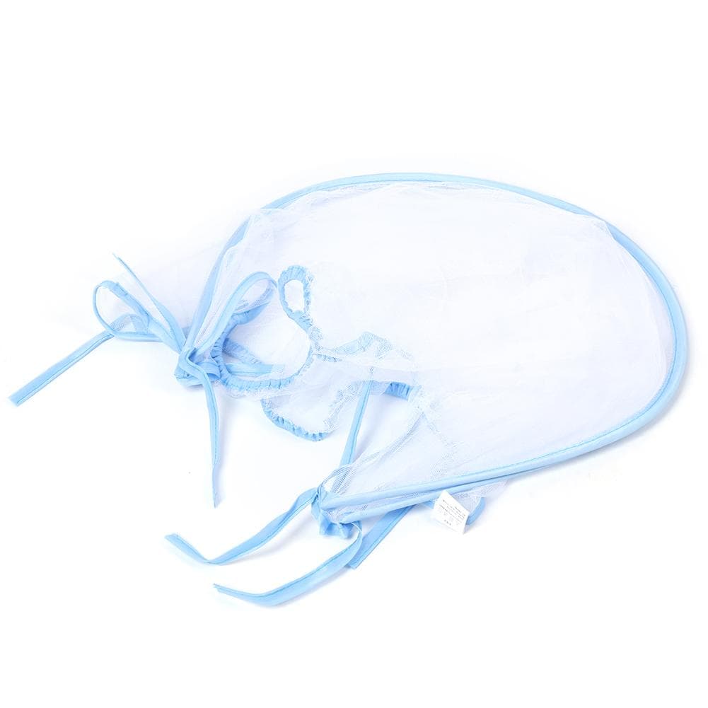 Portable Full Cover Fly Insect Protection Mosquito Net for Pushchair Infant Baby StrollerBlue Edge