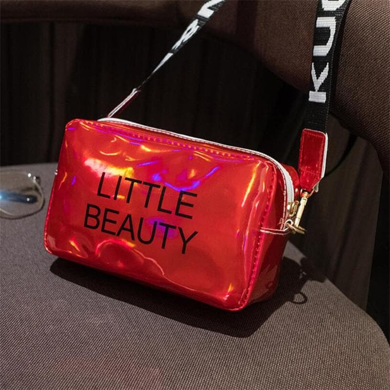 Fashion Personality Shoulder Bags Womens' Pouch Colorful Laser Bags for Women Crossbody Bags 17.5x6x10.5cm red