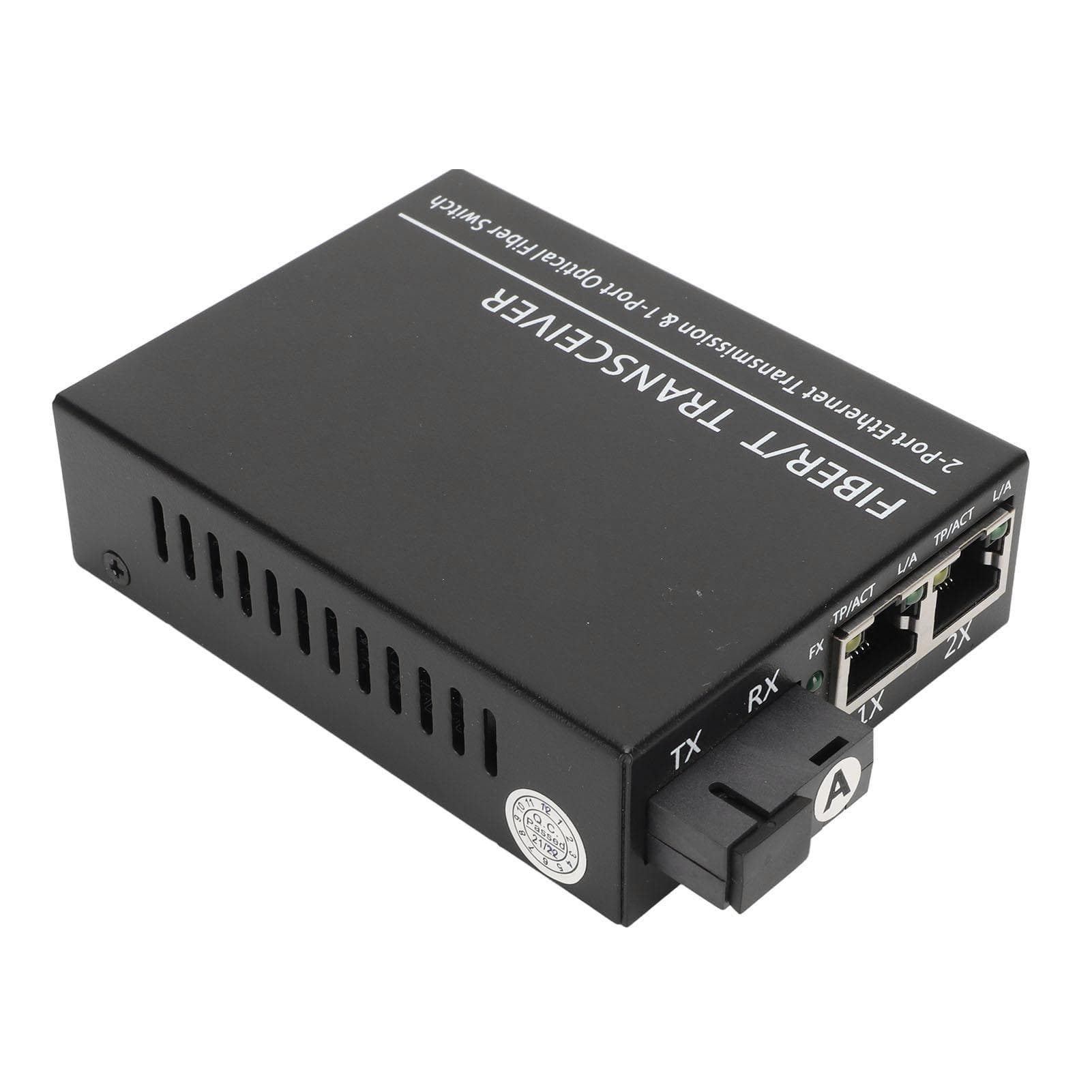 Fiber Transceiver Tx1310nmRx1550nm Single Fiber Single Mode RJ45 Port Optical Transceiver 100‑240V EU Plug