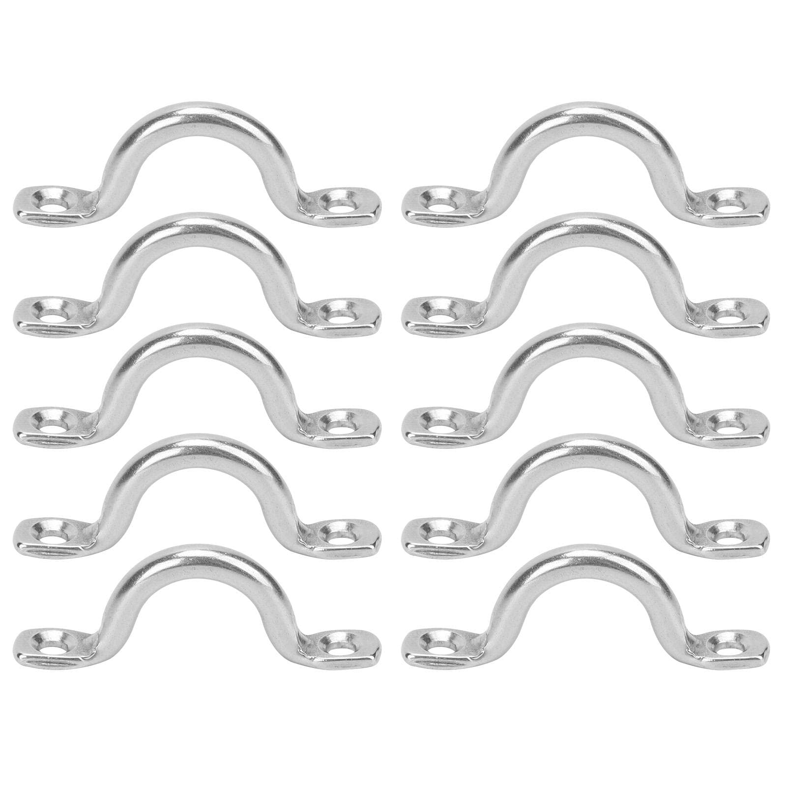 10pcs Stainless Steel Kayak Canoe Rigging Boat Pull Handle Buckles Kayak Accessories5mm  0.2in