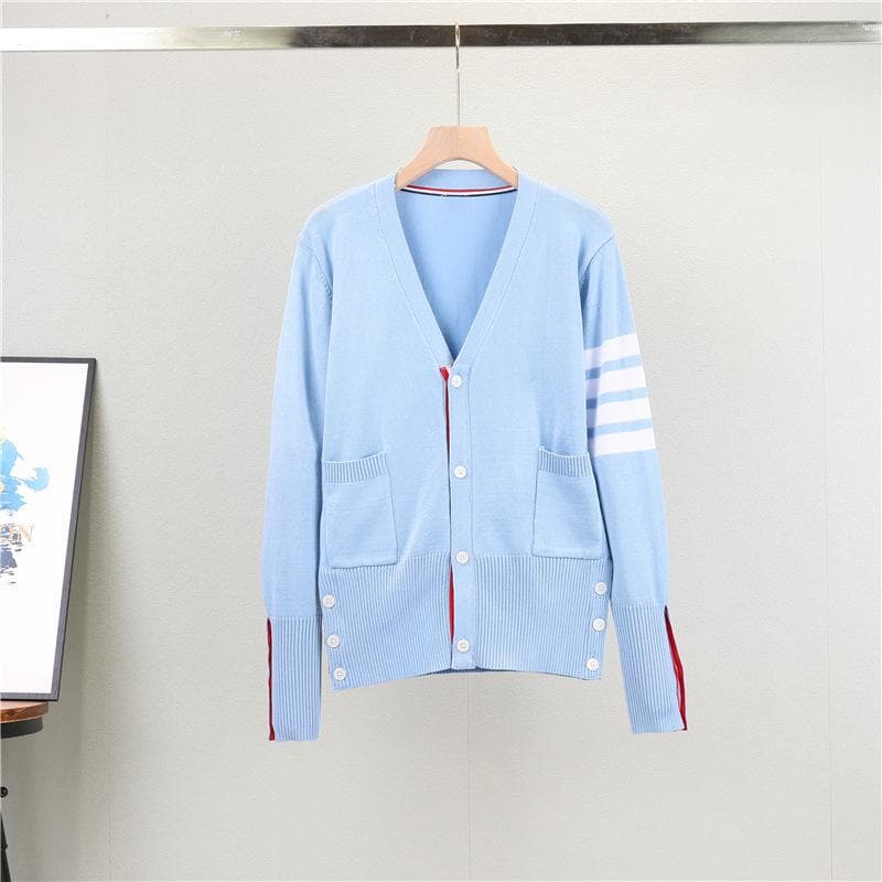 Cardigan Women's Sweater Short Small Coat V-neck New Spring and Autumn Red Knitted Top 4XL