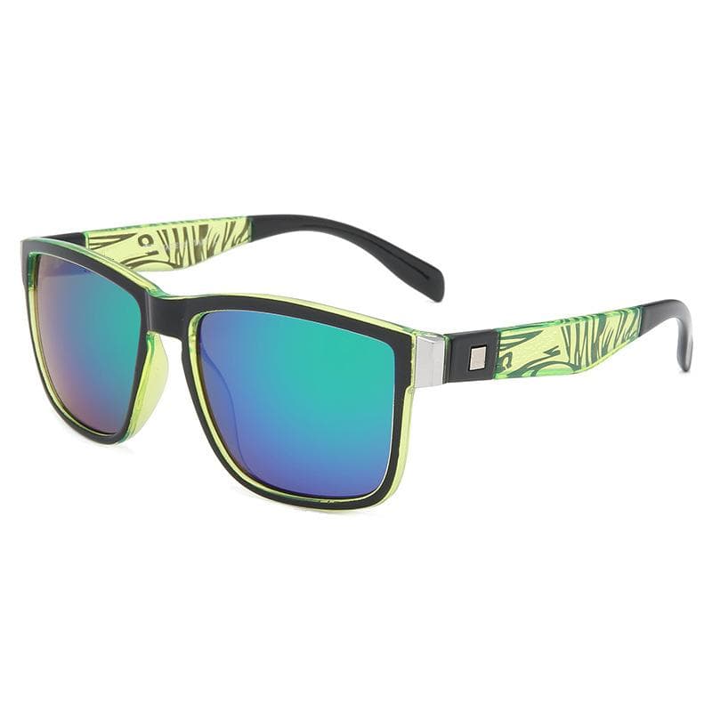 New Fashion Luxury Square Frame Sunglasses UV400 Retro Classic Unisex Wrap Versatile Pattern Goggles black