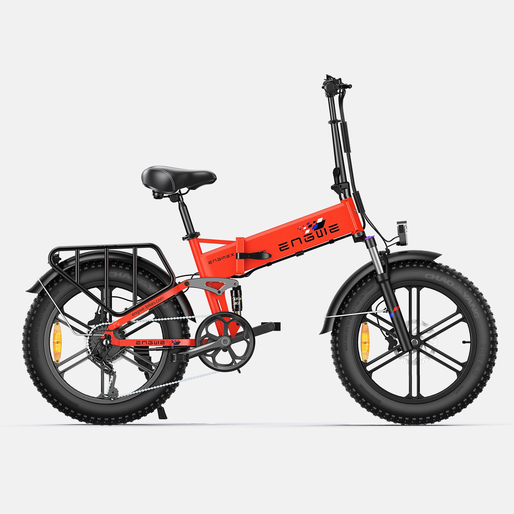 ENGWE ENGINE X E-Bike 250W Motor 48V Battery Adult Electric Bicycle 20*4.0 fat Tire Commuting Electric Bike City Riding red