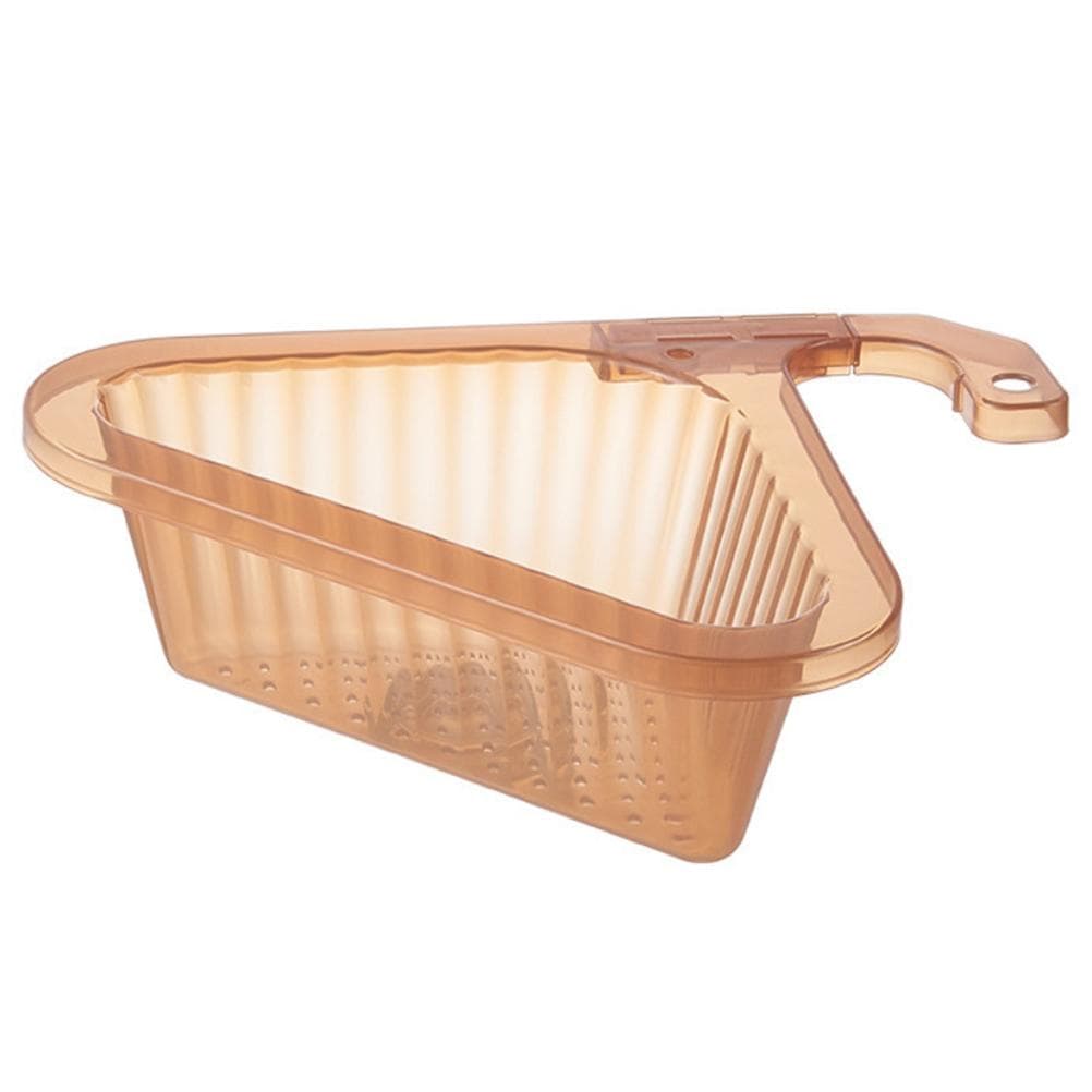 Sink Strainer Basket Triangular Corner Kitchen Sink Strainer Punch Free Sink Basket with amber