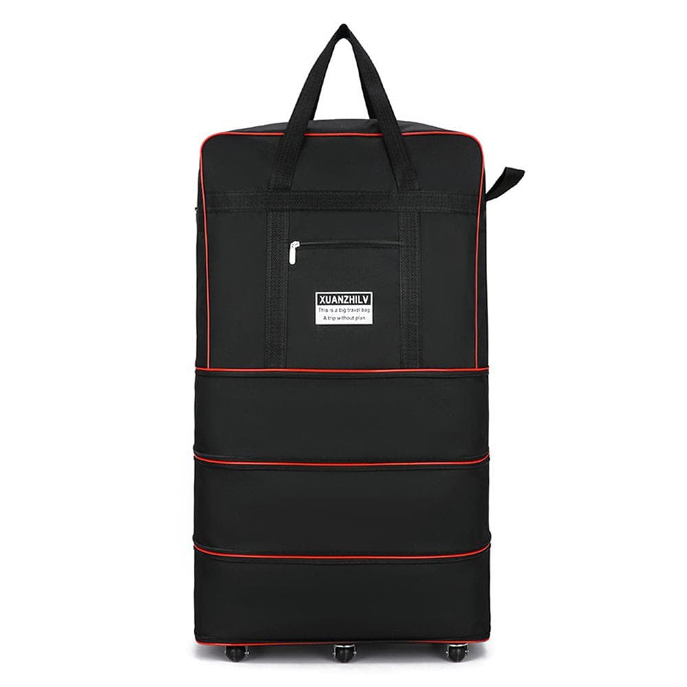 Expandable Luggage Bag Foldable Suitcase Bag Large Capacity Oxford Travel Duffel Bag Water black