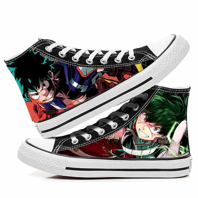 Anime My Hero Academia Cosplay Casual Graffiti High Help Canvas Shoes Cos Hip Hop Student Shoes 39