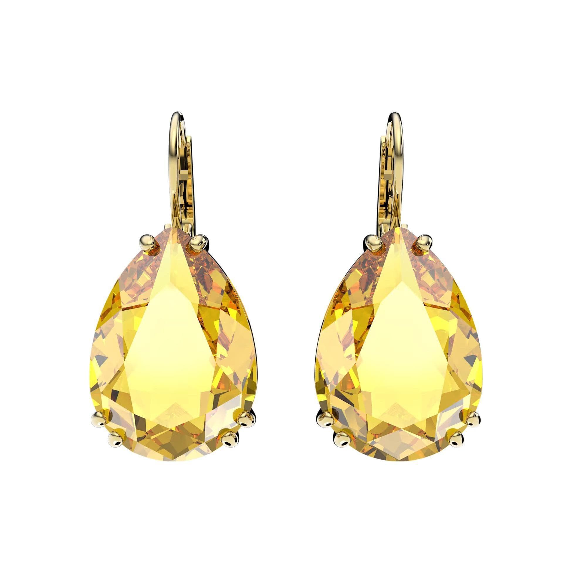 Swarovski Ortyx Pear Cut Pink Gold Tone Unisex Jewelry 5619495 Box (Random Color)