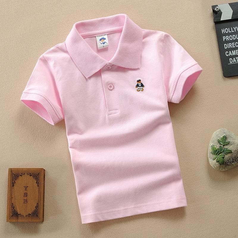 Summer Kids T-shirt Toddler Boys Tees Casual Short Sleeve Polo T Shirt Tops 22/160cm