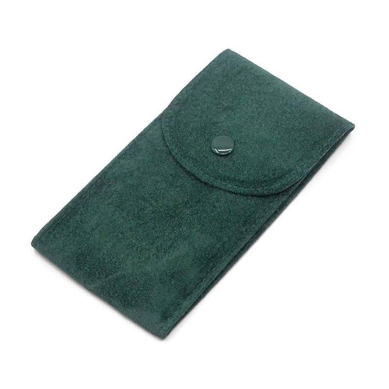 Velvet Snap Watch Bag Flannel Bag Packaging Bag Ring Bracelet Gift Bag Travel Storage Case for Men Women Watch lovers green