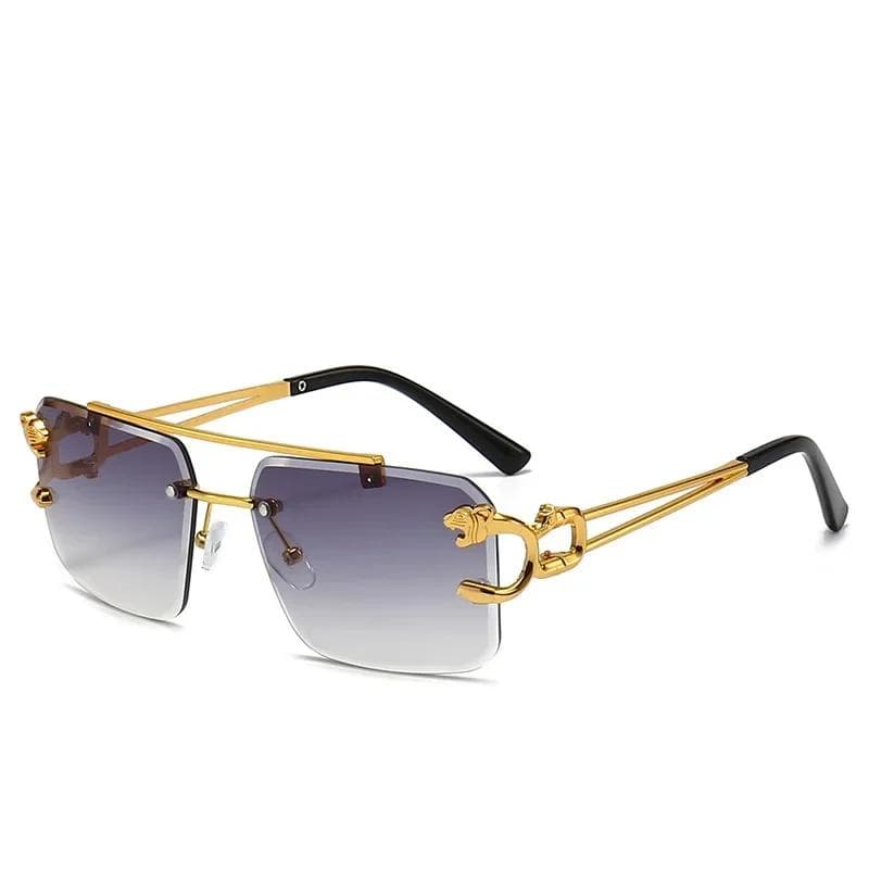 Luxury Square Sunglasses Designer Vintage Rimless Sun Glasses Male Female Fashion Retro Mirror Oculos De Sol 1PC