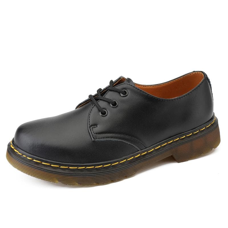 High-quality Thick Bottom Men Shoes Outdoor Beef Tendon Outsole Genuine Leather Work Shoe Casual Large Size Lace Up Oxford Shoes 44 black