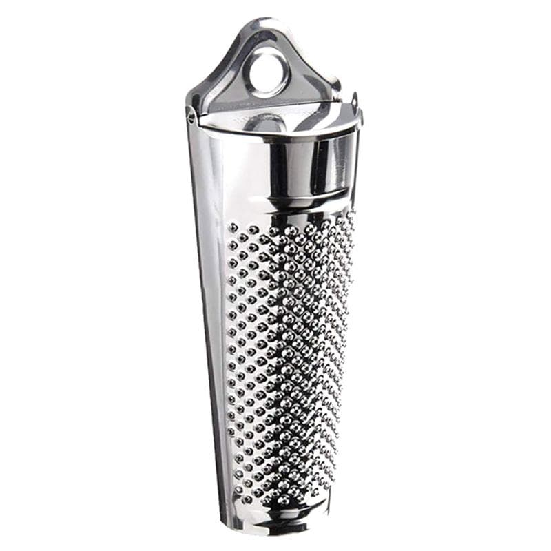 1PC Stainless Steel Versatile Hand Held Nutmeg Citrus Ginger Grater Multifunctional Ginger Garlic Nut Planer For Kitchen silver