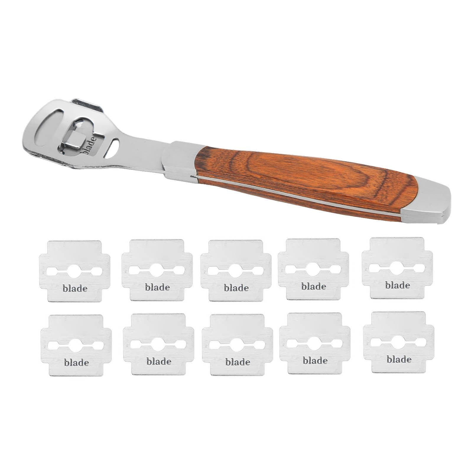 Leather Skiver Comfortable Grip DIY Leather Cutting Thinning Knife with 10 Detachable Peeling