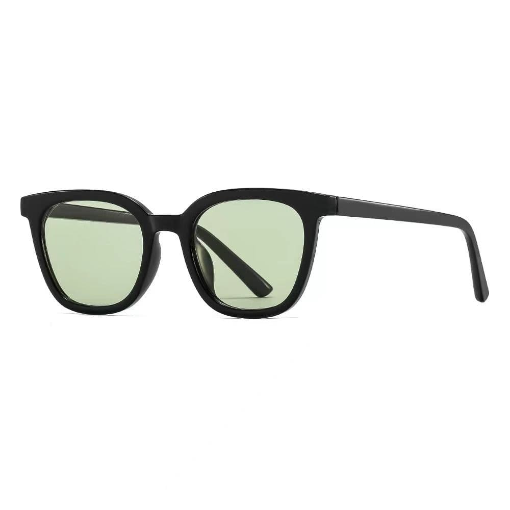 Punk Black Frame Sunglasses Stylish Summer Streetwear UV Protection Driving Shades Beach Accessories Trendy Black Glasses