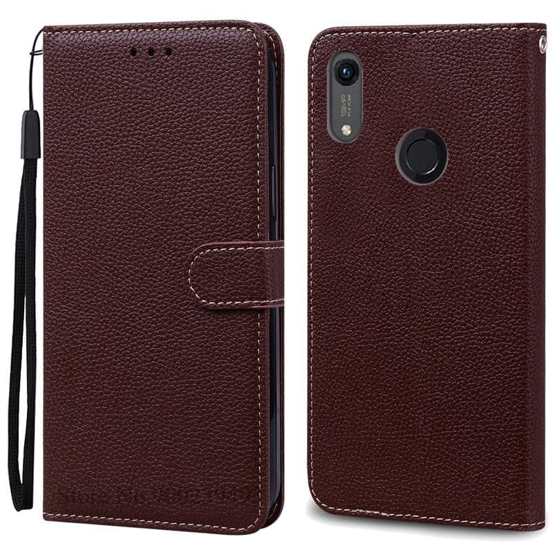 For Huawei Y6 2019 Case Leather Flip Wallet Case For Coque Huawei Y6 Prime 2019 MRD-LX1 Flip Case for Huawei Y6S Cover Fundas Y6S 2019 2020 coffee