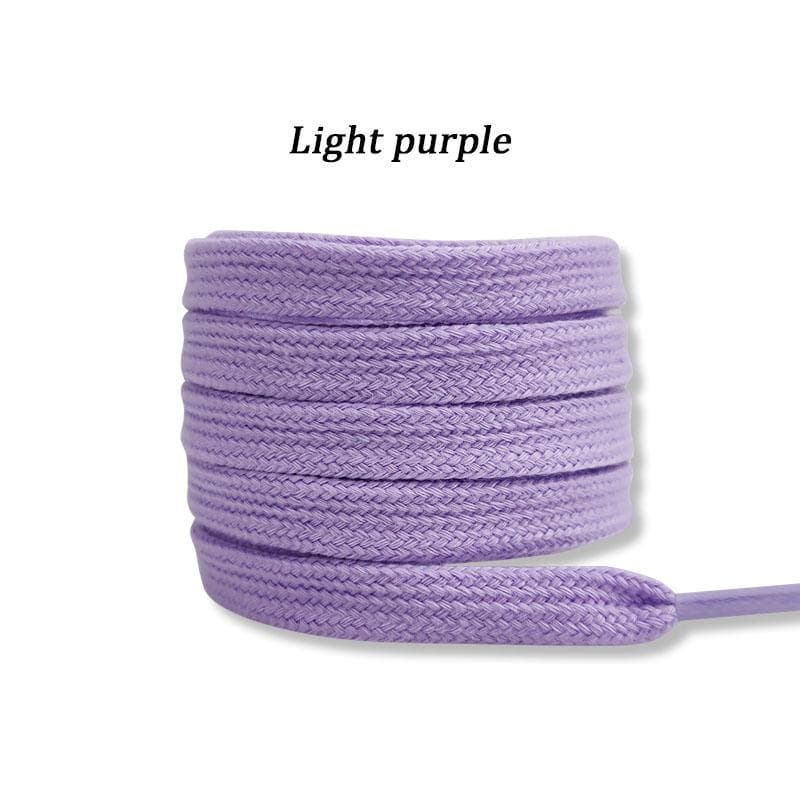 Classic Flat Cotton Shoelaces for Sneakers Shoelace High-top Canvas Casual Shoe Laces No Elasticity Shoestrings for AF1 Women 160cm light purple