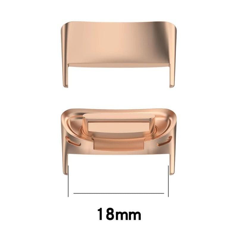 Metal Band Adapters for Fitbit Charge 6/ Charge 5 Stainless Steel Connector Replacement Hardware Heads Connectors 18mm Lug rose gold