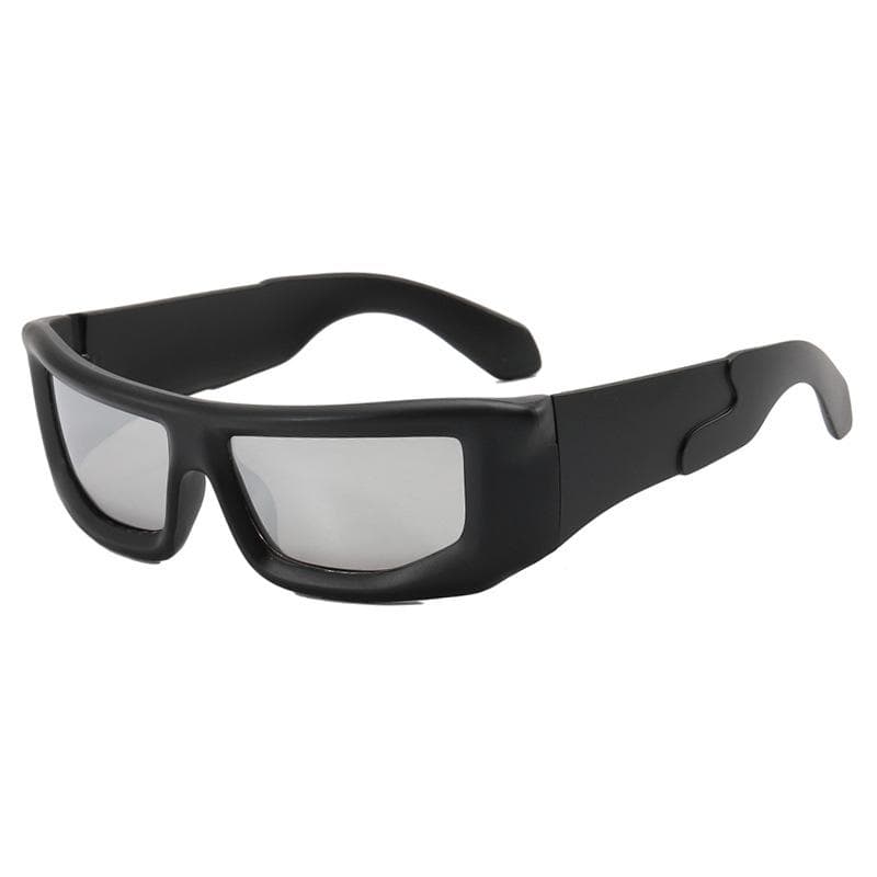 Y2K Luxury Designer Square Sunglasses Trendy Punk Big Frame UV400 Vintage Mirror Shades for Women Men As the picture