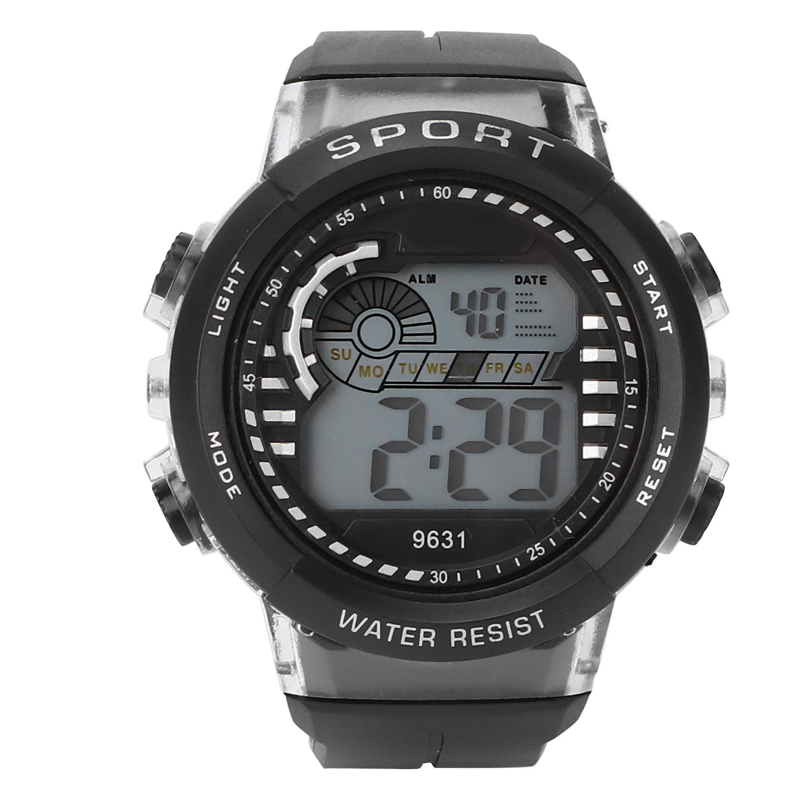Kids Watch Waterproof Sports Multifunctional Digital Electronic Watches for OutdoorBlack